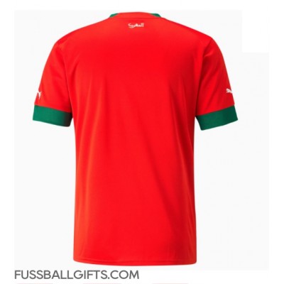 Marokko Fußballbekleidung Heimtrikot WM 2022 Kurzarm